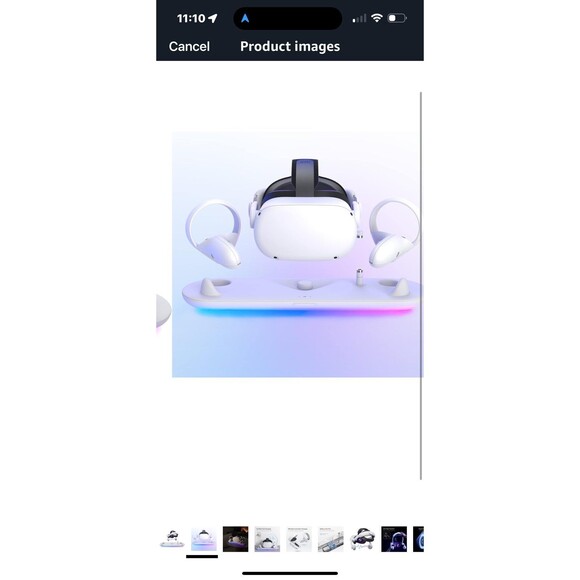 KIWI design On-Ear Audio Elite Strap with RGB Charging Dock for Quest 2 Accessor - Picture 2 of 3